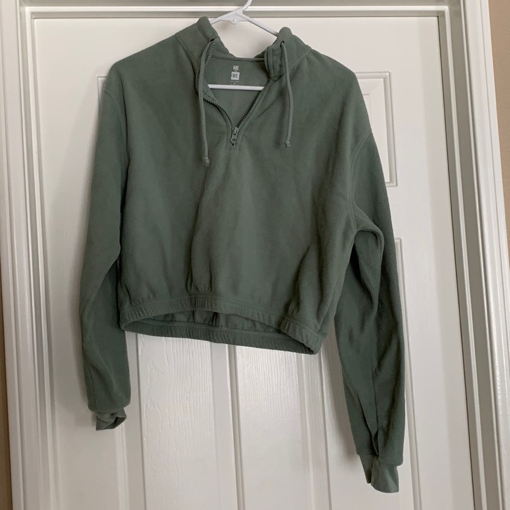 “ Me to We” - green cropped sweatshirt
